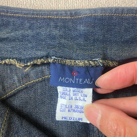 VINTAGE Y2K Monteau Denim Skirt with Front Zipper - Picture 8 of 8